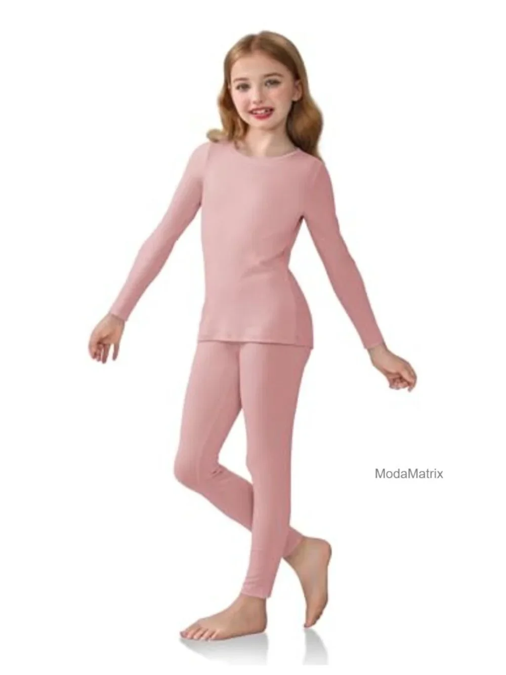 Girls 2 Piece Fall Outfit Long Sleeve Top and Leggings Set 75% Nylon 25% Spandex